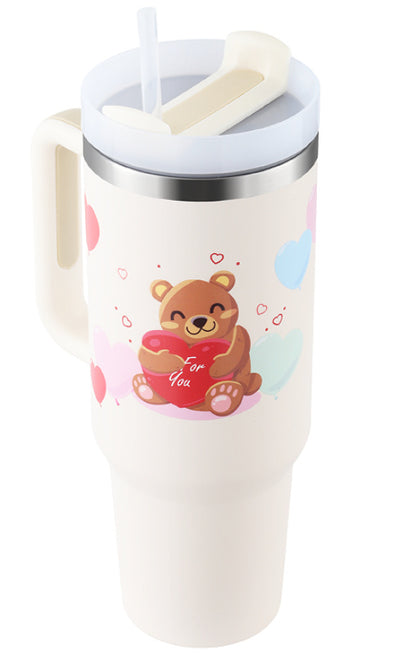 Stainless Steel Spill Proof Vacuum Coffee Cup Tumbler With Lid Tapered Mug Gifts For Valentine Lover Suitable For Car Gym Office Travel