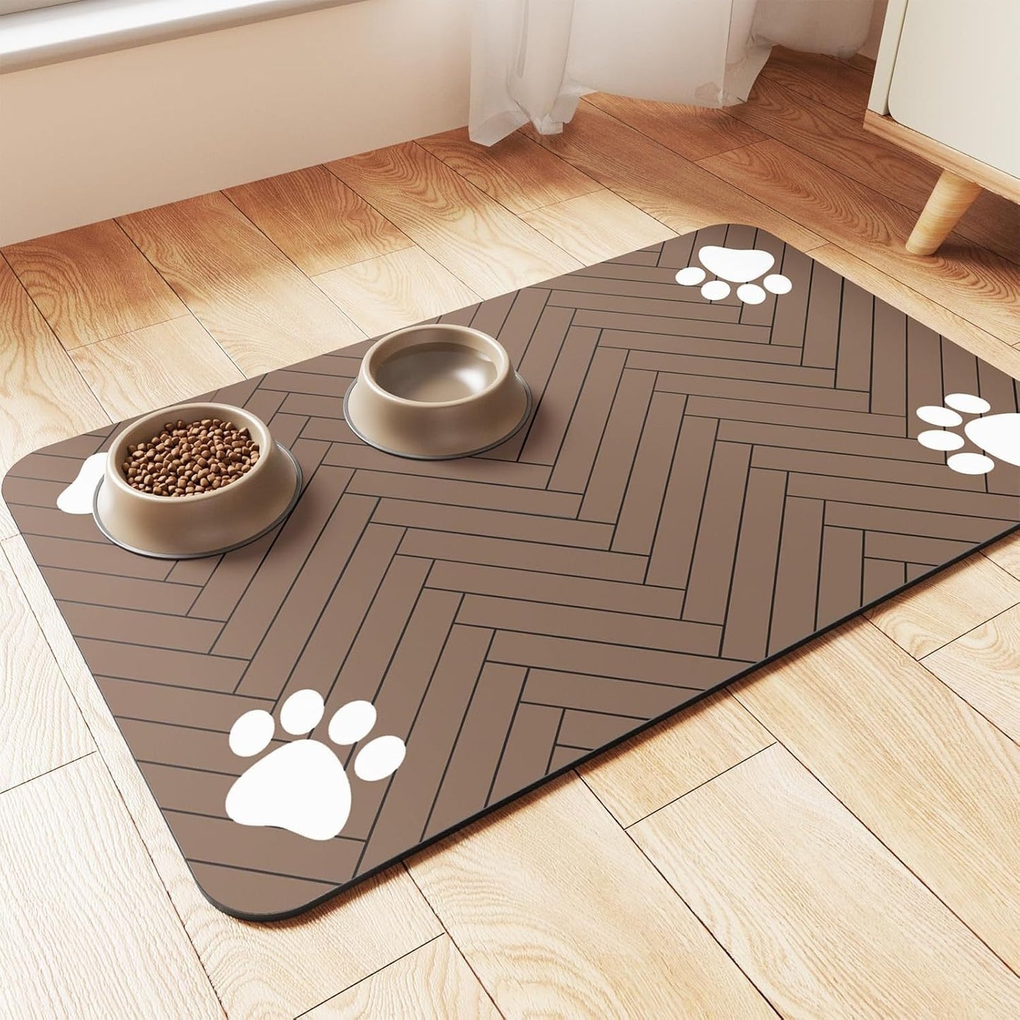 Pet Cat And Dog Eating Diatom Ooze Floor Mat Feeding Splash-proof Household Water-absorbing Quick-drying