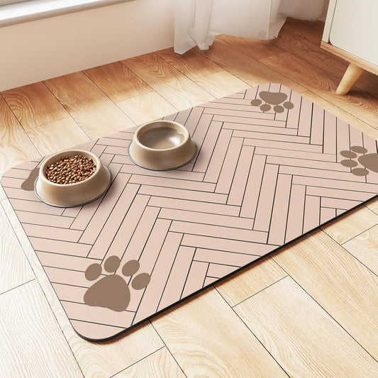 Pet Cat And Dog Eating Diatom Ooze Floor Mat Feeding Splash-proof Household Water-absorbing Quick-drying