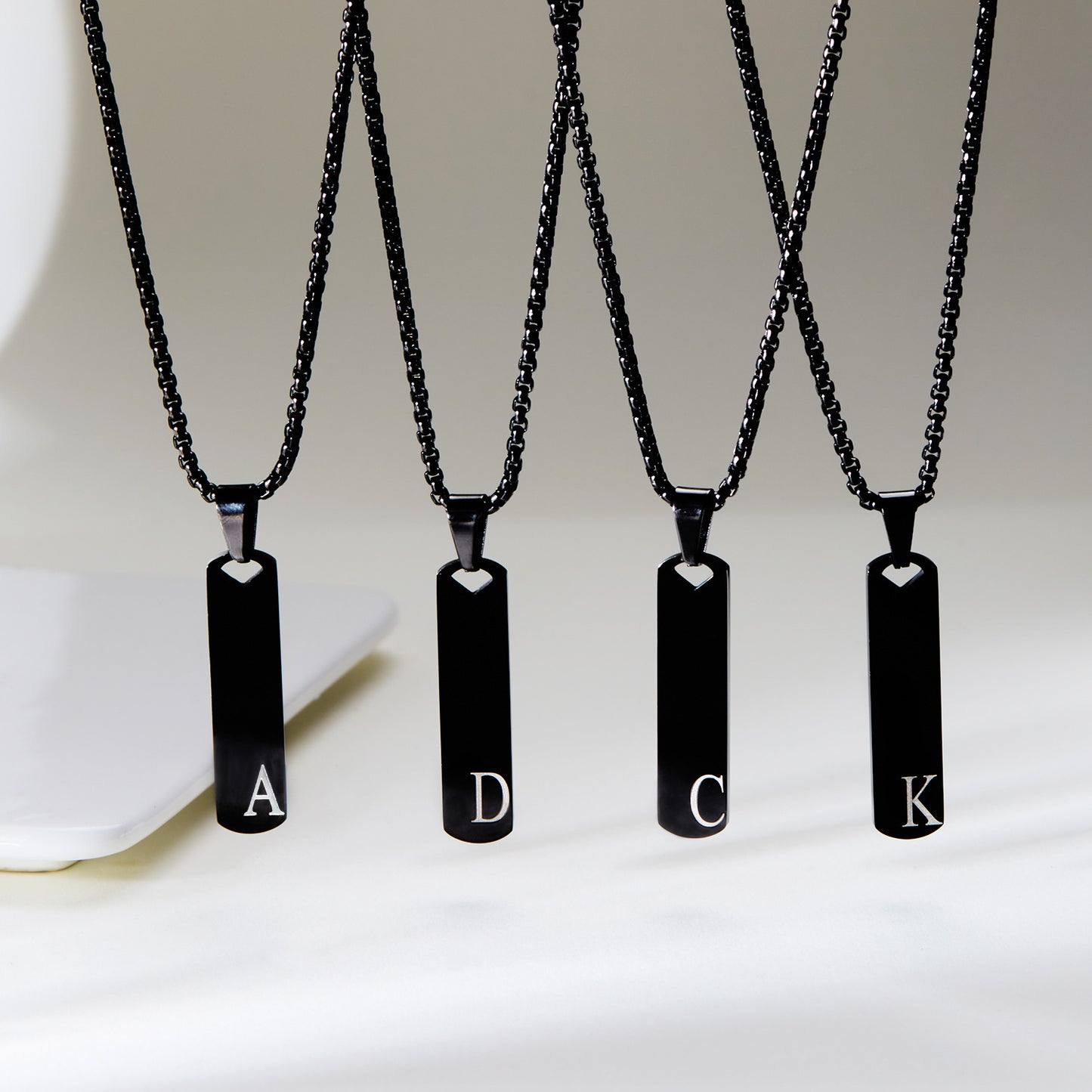 Stainless Steel 26 Letter Pendant Necklace